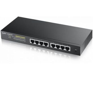 Zyxel GS1900-8HP Managed L2 Gigabit Ethernet (10/100/1000) Power over Ethernet (PoE) Zwart (GS1900-8HP-EU0102F) thumbnail
