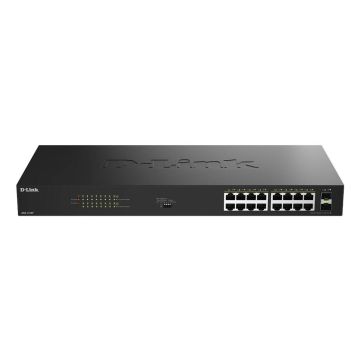 D-Link DGS-1018P Unmanaged Gigabit Ethernet (10/100/1000) Power over Ethernet (PoE) Zwart (DGS-1018P/E) thumbnail