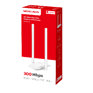 TP-Link MERCUSYS MW300UH 300Mbps High Gain Wireless USB Adapter, Micro USB 2.0, 2 External  antenn (MW300UH) thumbnail