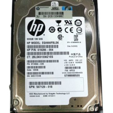 HPE 900GB hot-plug SAS HDD - (EG0900JFCKB-RFB) thumbnail