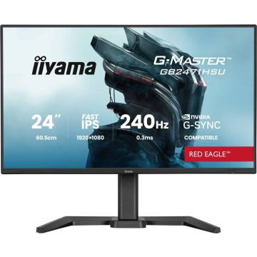 iiyama G-MASTER GB2471HSU-B1 computer monitor 60,5 cm (23.8") 1920 x 1080 Pixels Full HD Zwart (GB2471HSU-B1) thumbnail