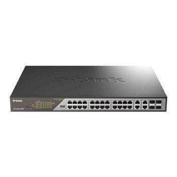 D-Link DSS-200G-28MPP netwerk-switch Managed L2 Gigabit Ethernet (10/100/1000) Power over Ethernet (PoE) 1U Grijs (DSS-200G-28MPP) thumbnail