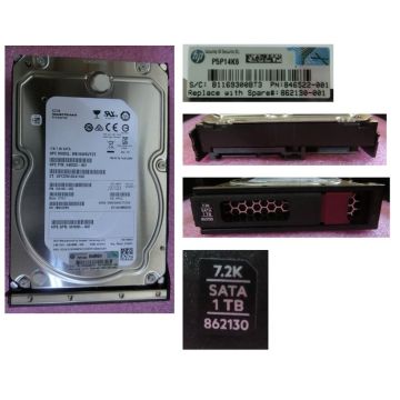 HP 1TB SATA 6G 7.2K LFF LP DS HDD (862130-001-RFB) thumbnail