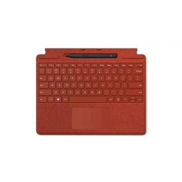 Microsoft Surface Typecover Alcantara met pen storage/ Met pen Poppy Red Pro 8 & X & 9