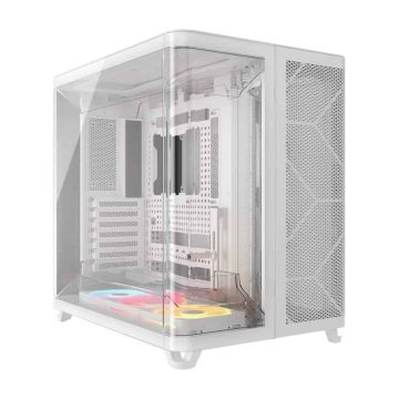 Corsair AIR 5400 LX-R LINK Tempered Glass Mid-Tower White (CC-9011321-WW) thumbnail