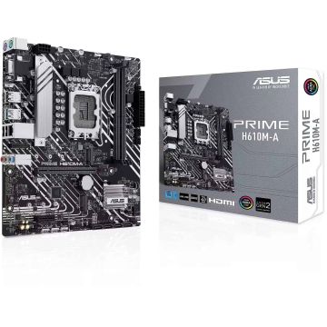 ASUS PRIME H610M-A R2.0 S1700//DP-HDMI-VGA/2xM.2/µATX NEW! With internal USB-C - Mainboard - Micro/Mini/Flex-ATX (90MB1MJ0-M0EAY (90MB1MJ0-M0EAY0) thumbnail