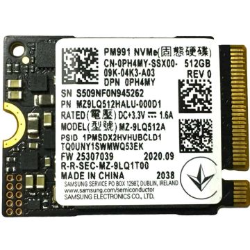 Dell 512GB PCIe NVMe M.2 2230 (6VFN3) thumbnail