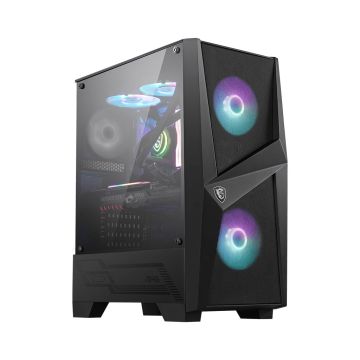 MSI MAG FORGE 100R computerbehuizing Midi Tower Zwart, Transparant (306-7G03R21-809) thumbnail