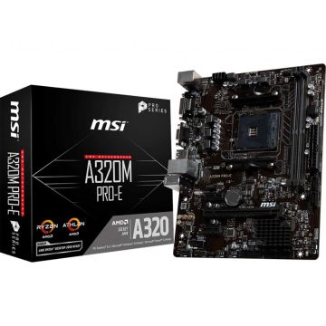 MSI A320M PRO-E AMD A320 Socket AM4 micro ATX (7A36-017R) thumbnail