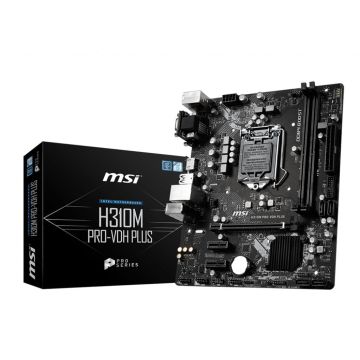 MSI H310M PRO-VDH PLUS moederbord Intel® H310 LGA 1151 (Socket H4) micro ATX (7C09-001R) thumbnail
