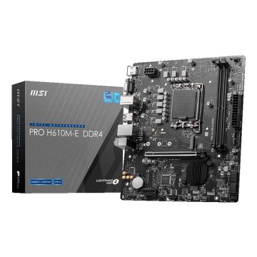 MSI PRO H610M-E DDR4 moederbord Intel H610 LGA 1700 micro ATX (7D48-001R) thumbnail