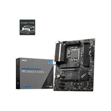 MSI PRO B660-A DDR4 moederbord Intel B660 LGA 1700 ATX (7D59-001R) thumbnail