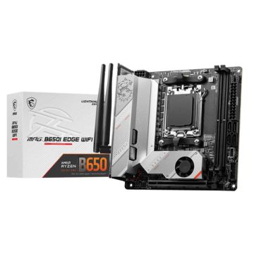 MSI MPG B650I EDGE WIFI moederbord AMD B650 Socket AM5 mini ITX (7D73-001R) thumbnail
