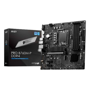 MSI PRO B760M-P DDR4 moederbord Intel B760 LGA 1700 micro ATX (7E02-001R) thumbnail