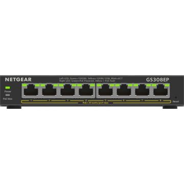 NETGEAR 8-Port Gigabit Ethernet PoE+ Plus Switch (GS308EP) (GS308EP-100PES) thumbnail
