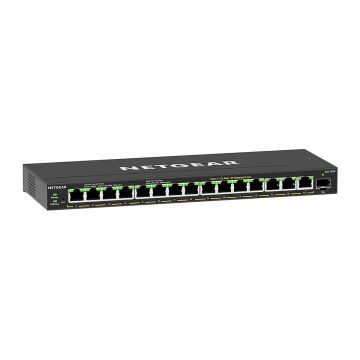 NETGEAR GS316EP Managed Gigabit Ethernet (10/100/1000) Power over Ethernet (PoE) Zwart (GS316EP-100PES) thumbnail
