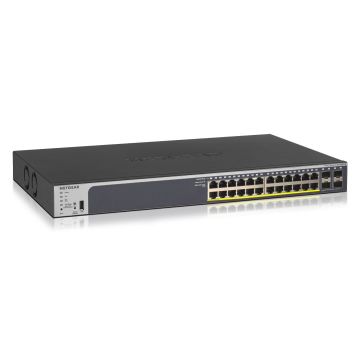 NETGEAR GS728TP Managed L2/L3/L4 Gigabit Ethernet (10/100/1000) Power over Ethernet (PoE) 1U Zwart (GS728TP-200EUS) thumbnail
