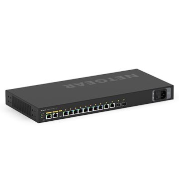 NETGEAR GSM4212P Managed L2/L3 Gigabit Ethernet (10/100/1000) Power over Ethernet (PoE) 1U Zwart (GSM4212P-100EUS) thumbnail