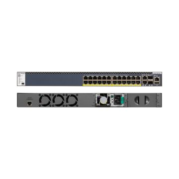 NETGEAR GSM4328PB Managed Gigabit Ethernet (10/100/1000) Power over Ethernet (PoE) 1U Zwart (GSM4328PB-100NES) thumbnail