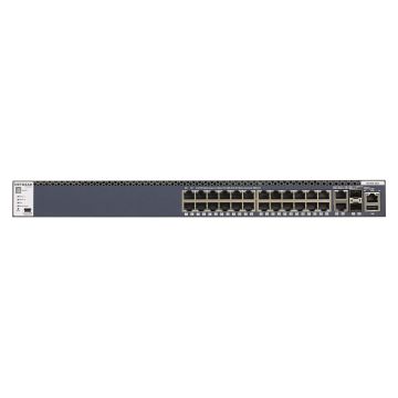 NETGEAR ProSAFE Managed Switch - GSM4328S - 24 Gigabit Ethernet poorten 10/100/1000 Mbps + 2 x SFP+ & 2 x 10GBASE-T poorten (GSM4328S-100NES) thumbnail