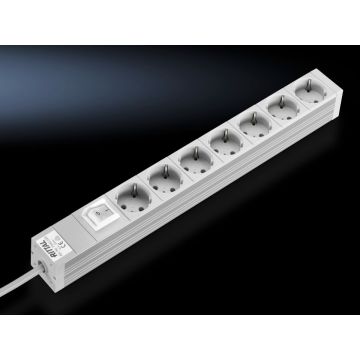 Rittal Steckdosenleiste 48,3cm 7fach mit Schalter 230V/16A (7240220) thumbnail