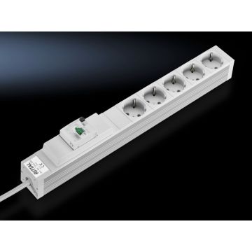 Rittal Steckdosenleiste 48,3cm 5fach mit FI-Schalter 16A (7240280) thumbnail