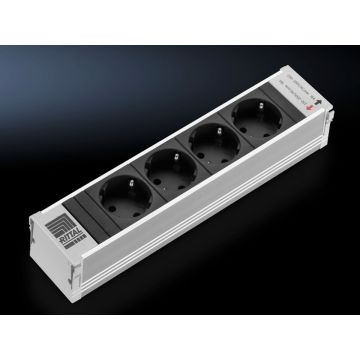Rittal Steckdosenmodul PSM 4x Schu.ko L250mm schwarz (7856100) thumbnail