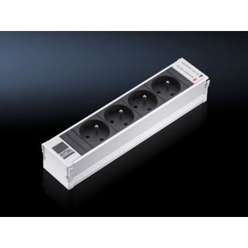 Rittal PSM Steckdosenmodule 4xF/B Typ E CEE 7/5 schwarz (7856120) thumbnail