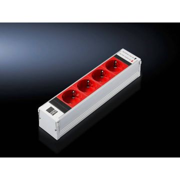 Rittal PSM Plus - Steckdosenleiste (Plug-In-Modul) - Ausgangsbuchsen: 4 (CEE 7/4 (SCHUKO)) - Rot (7856240) (7856240) thumbnail