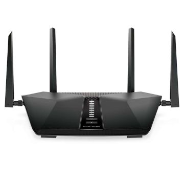 NETGEAR Nighthawk AX5400 draadloze router Gigabit Ethernet Dual-band (2.4 GHz / 5 GHz) Zwart (RAX50-100EUS) thumbnail