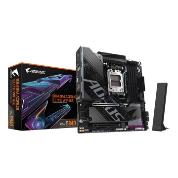 GIGABYTE B840M AORUS ELITE WIFI6E AMD B840 Socket AM5 micro ATX (B840M A ELITE WIFI6E) thumbnail
