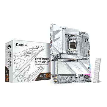 GIGABYTE X870 AORUS ELITE X3D ICE AMD X870 Socket AM5 ATX (X870 A ELITE X ICE) thumbnail