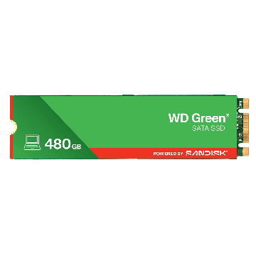 Sandisk SSD Green 480GB M.2 7mm SATA Gen 4 (WDS480G3G0B-00BJF0) thumbnail
