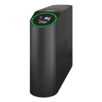 APC Back-UPS Pro for Gaming, 2200VA/1320W, Tower, 230V, 2x UK and 2x IEC C13 outlets, RGB Lights, Pure Sine Wave, Midnight (Black) (BGM2200B-UK) thumbnail