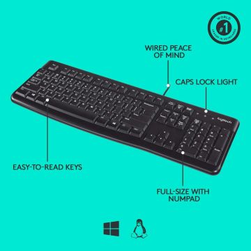 Logitech Keyboard K120 ELL - MEDITER (920-002490) thumbnail