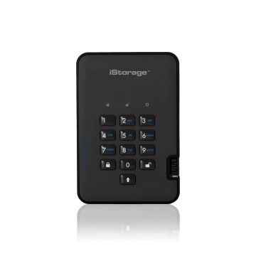 iStorage diskAshur 2 externe harde schijf 2 TB 5400 RPM USB Type-A 3.2 Gen 1 (3.1 Gen 1) Zwart (IS-DA2-256-2000-B) thumbnail