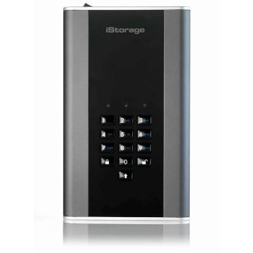 iStorage DT2 256-bit 20TB FIPS Certified externe harde schijf USB Type-B 3.2 Gen 1 (3.1 Gen 1) Zwart (IS-DT2-256-20000-C-X) thumbnail