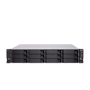 QNAP TS-h1283XU-RP NAS Rack (2U) Intel Xeon E E-2136 32 GB DDR4 0 TB QuTS hero Zwart (TSH1886XURPR2D162232) thumbnail