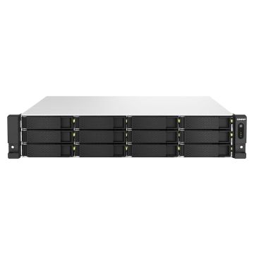 QNAP TS-h1887XU-RP NAS Rack (2U) Intel Xeon E E-2334 16 GB DDR4 0 TB QuTS hero Zwart, Wit (TSH1887XURPE233416G) thumbnail