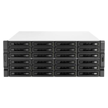 QNAP TS-H3087XU-RP NAS Rack (4U) Intel Xeon E E-2378 64 GB DDR4 0 TB QuTS hero Zwart, Wit (TSH3087XURPE237864G) thumbnail