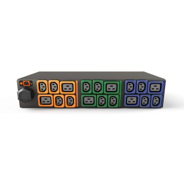 Vertiv Geist GI30107L energiedistributie 18 AC-uitgang(en) 2U Zwart, Blauw, Groen, Oranje (GI30107L) thumbnail