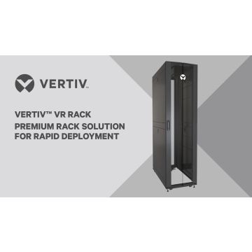 Vertiv VR3157 rack 48U Vrijstaande rek Zwart, Transparant (VR3157) thumbnail