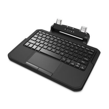 Zebra - Tastatur - 2-in-1 - mit Touchpad, integrierter Griff - hinterleuchtet - Dock - QWERTY - Spanisch - Tastenschalter: Sciss (KYB-ET6X-2IN1-ES1-01) thumbnail