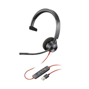 HP Poly Poly Blackwire 5210 Monaural USB-A Headset (80R98AA) thumbnail