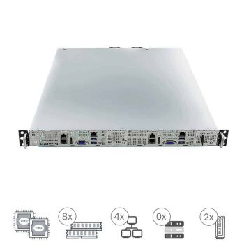 ASRock Barebone Server 1U Single Sockel AM5 1U2N2G-AM5/2T (1U2N2G-AM5/2T) thumbnail