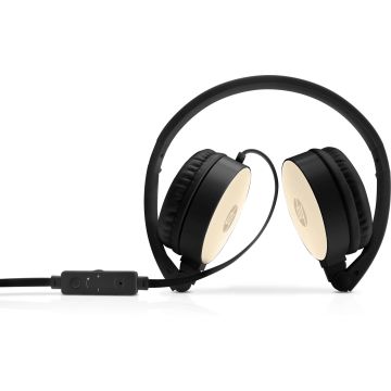 HP stereo headset H2800 (Black met Silk gold) (2AP94AA#ABB) thumbnail