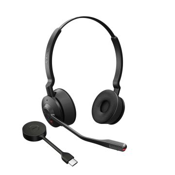 Jabra Engage 55 MS Stereo Headset Draadloos Hoofdband Kantoor/callcenter USB Type-A Zwart (9559-450-111-1) thumbnail
