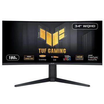 ASUS TUF Gaming VG34VQL3A computer monitor 86,4 cm (34") 3440 x 1440 Pixels UltraWide Quad HD LCD Zwart (90LM06F0-B01E71) thumbnail
