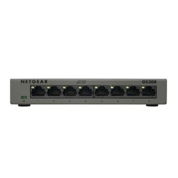 NETGEAR SOHO Unmanaged Gigabit Ethernet (10/100/1000) Zwart (GS308-300UKS) thumbnail