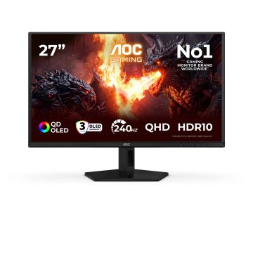 AOC G4 Q27G41ZDF computer monitor 67,3 cm (26.5") 2560 x 1440 Pixels Quad HD QD-OLED Zwart, Rood (Q27G41ZDF) thumbnail